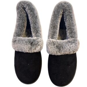 SKETCHERS Womens Fur Ankle Cozy House Shoe Slipper SZ 8